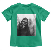 Bigfoot Selfie Christmas Toddler T Shirt Sasquatch Yeti Rock On Hand - Wonder Print Shop