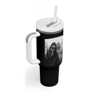 Bigfoot Selfie Christmas Tumbler With Handle Sasquatch Yeti Rock On Hand - Wonder Print Shop