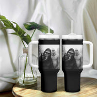 Bigfoot Selfie Christmas Tumbler With Handle Sasquatch Yeti Rock On Hand - Wonder Print Shop