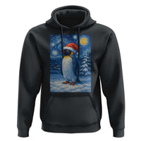 Penguin Christmas Hoodie Starry Night Van Gogh - Wonder Print Shop