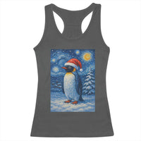 Penguin Christmas Racerback Tank Top Starry Night Van Gogh - Wonder Print Shop