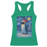 Penguin Christmas Racerback Tank Top Starry Night Van Gogh - Wonder Print Shop