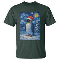 Penguin Christmas T Shirt Starry Night Van Gogh - Wonder Print Shop