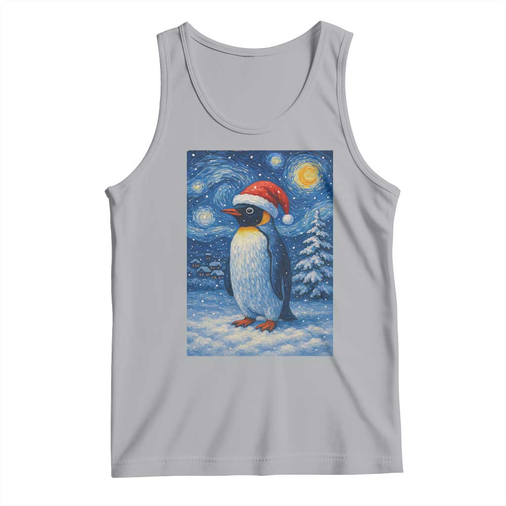 Penguin Christmas Tank Top Starry Night Van Gogh - Wonder Print Shop