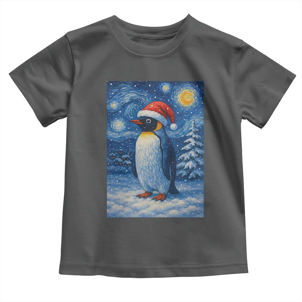 Penguin Christmas Toddler T Shirt Starry Night Van Gogh - Wonder Print Shop