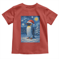 Penguin Christmas Toddler T Shirt Starry Night Van Gogh - Wonder Print Shop