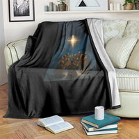 Jesus Christian Christmas Throw Blanket Christian Saints Praying Under The Star of Bethlehem - Wonder Print Shop