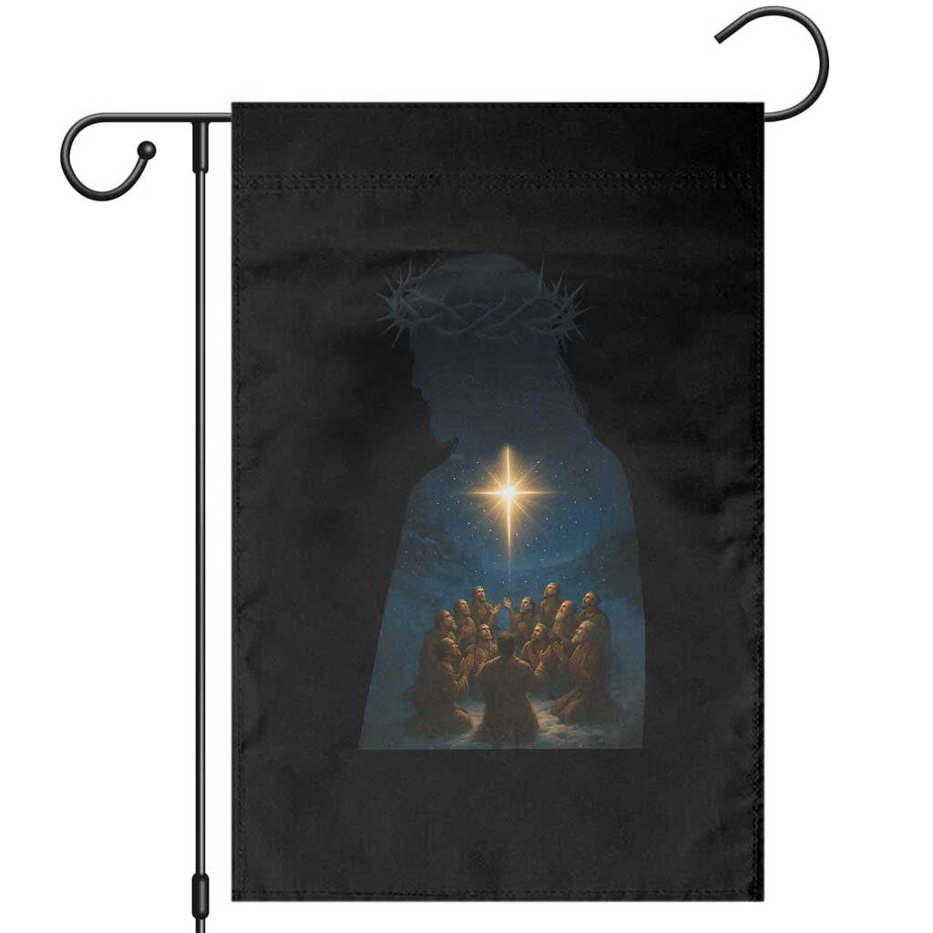 Jesus Christian Christmas Garden Flag Christian Saints Praying Under The Star of Bethlehem - Wonder Print Shop