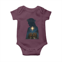 Jesus Christian Christmas Baby Onesie Christian Saints Praying Under The Star of Bethlehem - Wonder Print Shop