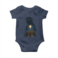 Jesus Christian Christmas Baby Onesie Christian Saints Praying Under The Star of Bethlehem - Wonder Print Shop