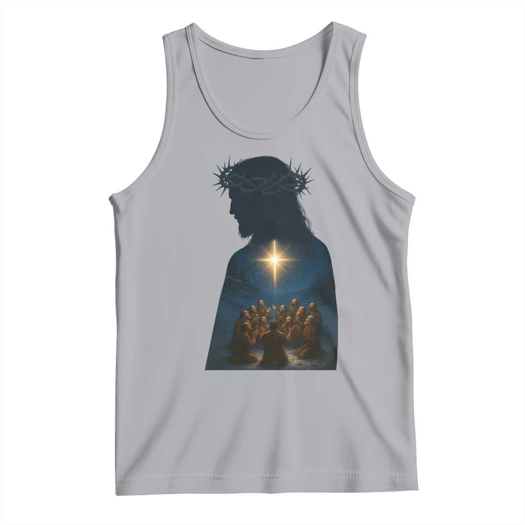 Jesus Christian Christmas Tank Top Christian Saints Praying Under The Star of Bethlehem - Wonder Print Shop