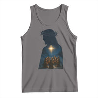 Jesus Christian Christmas Tank Top Christian Saints Praying Under The Star of Bethlehem - Wonder Print Shop