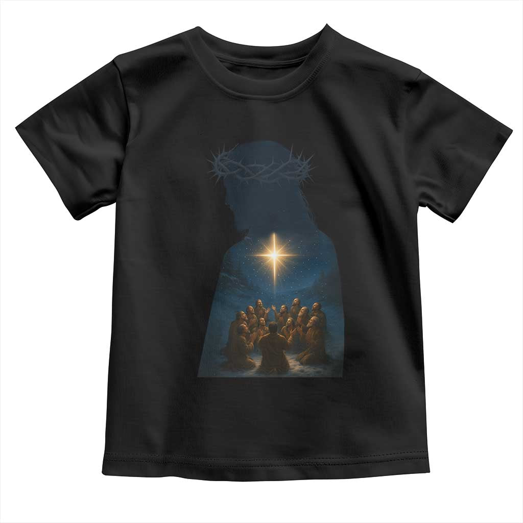 Jesus Christian Christmas Toddler T Shirt Christian Saints Praying Under The Star of Bethlehem - Wonder Print Shop
