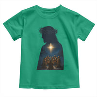 Jesus Christian Christmas Toddler T Shirt Christian Saints Praying Under The Star of Bethlehem - Wonder Print Shop