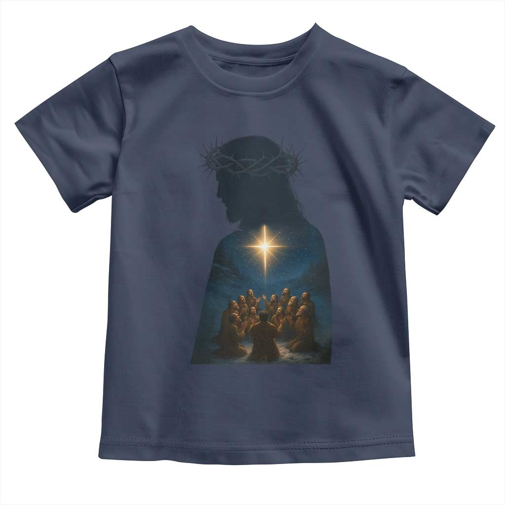 Jesus Christian Christmas Toddler T Shirt Christian Saints Praying Under The Star of Bethlehem - Wonder Print Shop