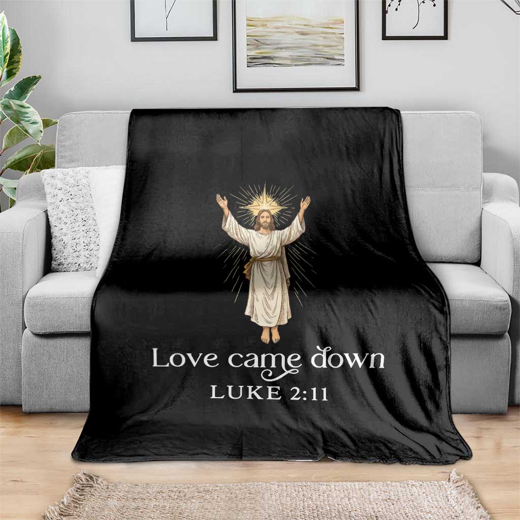 Nativity Scene Christmas Throw Blanket Love Came Down Jesus Christian - Wonder Print Shop