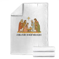 Nativity Scene Christmas Throw Blanket Baby Jesus Christian Faith - Wonder Print Shop