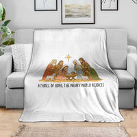Nativity Scene Christmas Throw Blanket Baby Jesus Christian Faith - Wonder Print Shop