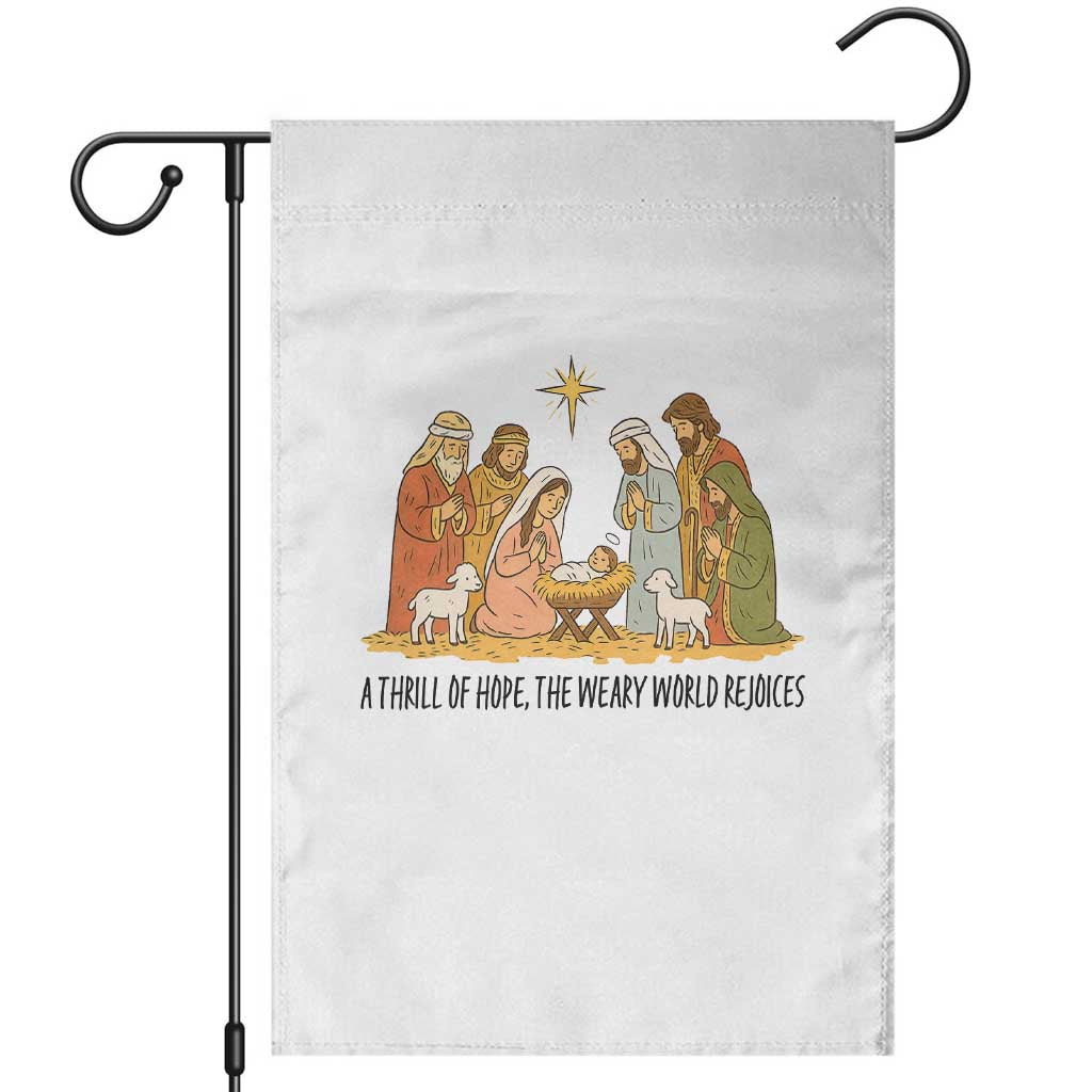 Nativity Scene Christmas Garden Flag Baby Jesus Christian Faith - Wonder Print Shop