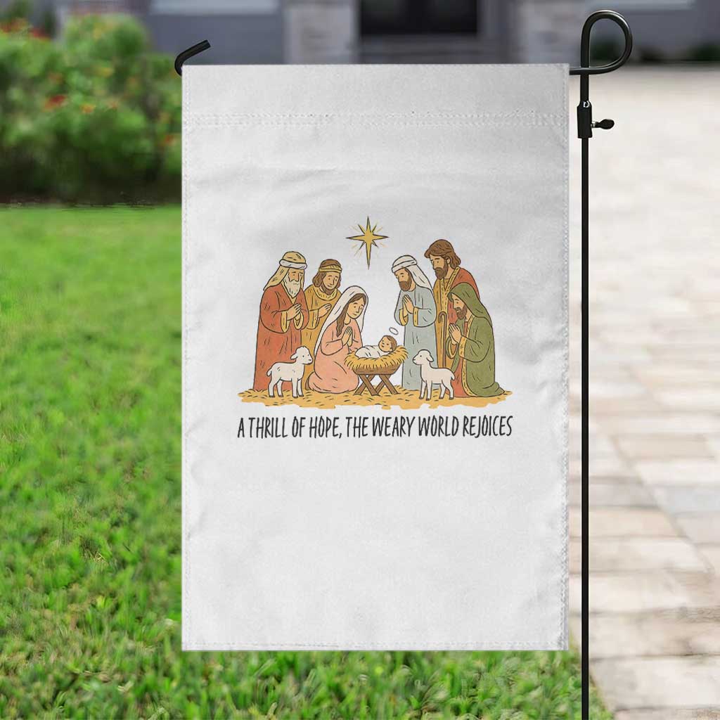Nativity Scene Christmas Garden Flag Baby Jesus Christian Faith - Wonder Print Shop