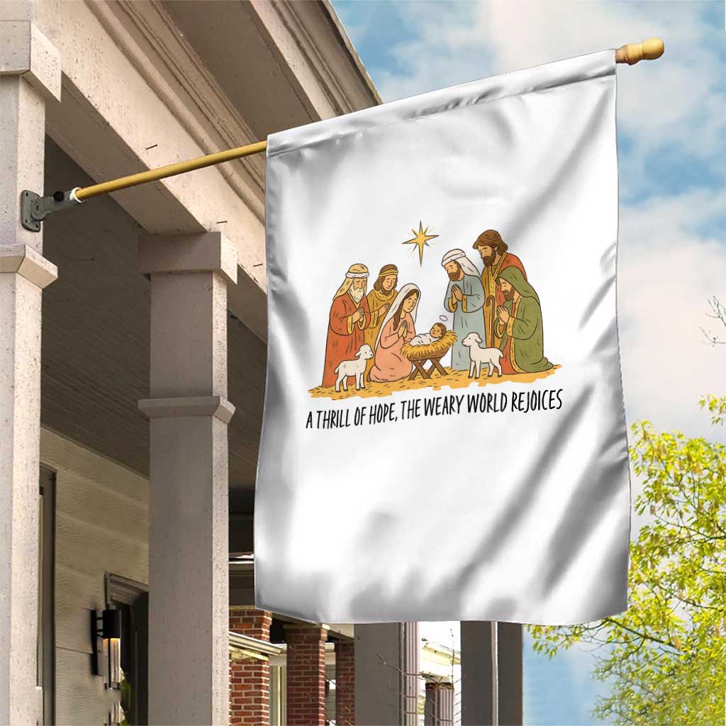 Nativity Scene Christmas Garden Flag Baby Jesus Christian Faith - Wonder Print Shop