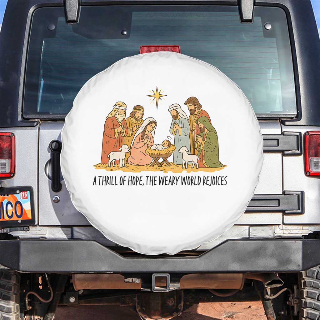 Nativity Scene Christmas Spare Tire Cover Baby Jesus Christian Faith - Wonder Print Shop