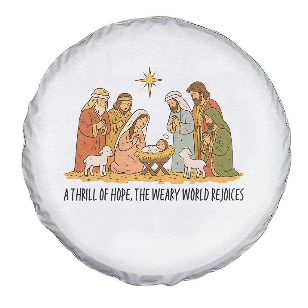 Nativity Scene Christmas Spare Tire Cover Baby Jesus Christian Faith - Wonder Print Shop