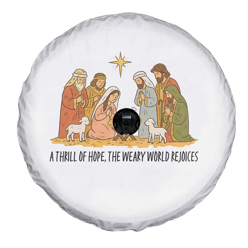 Nativity Scene Christmas Spare Tire Cover Baby Jesus Christian Faith - Wonder Print Shop