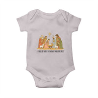 Nativity Scene Christmas Baby Onesie Baby Jesus Christian Faith - Wonder Print Shop