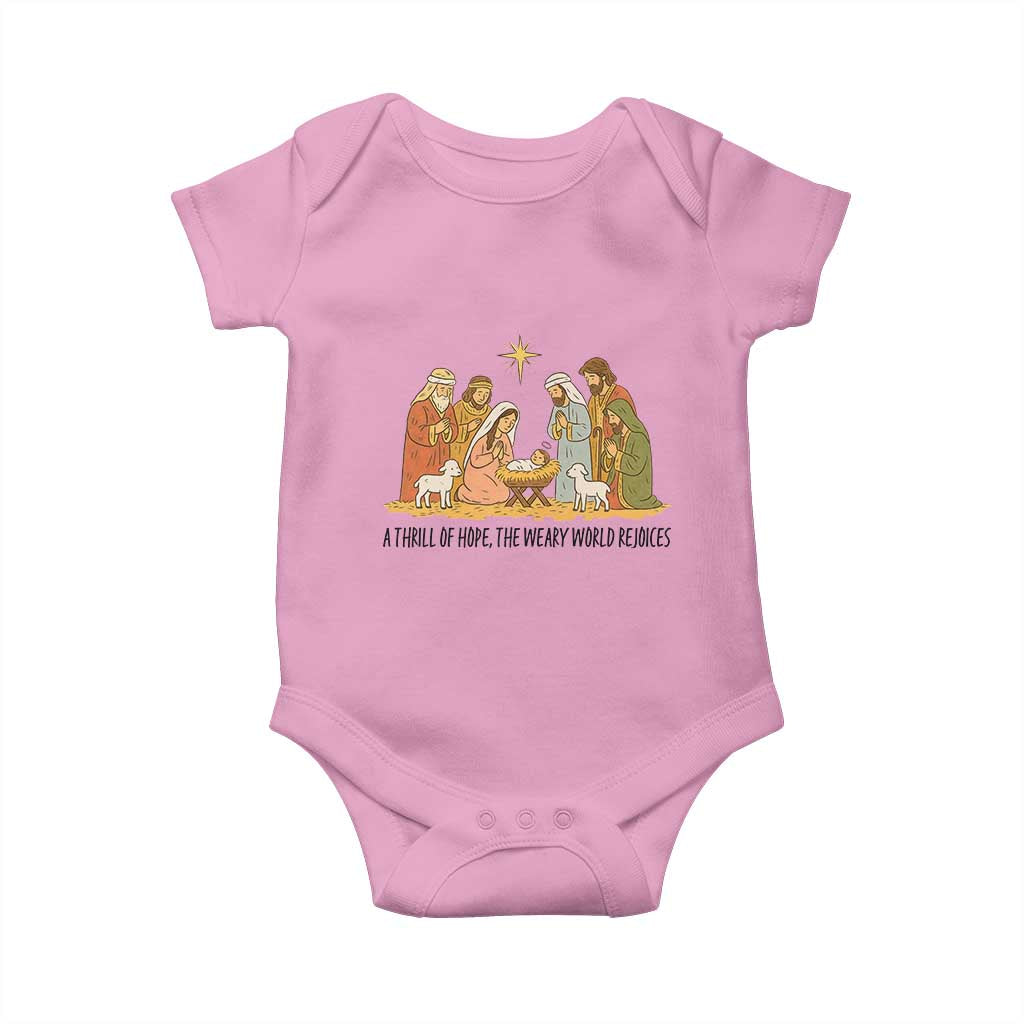 Nativity Scene Christmas Baby Onesie Baby Jesus Christian Faith - Wonder Print Shop