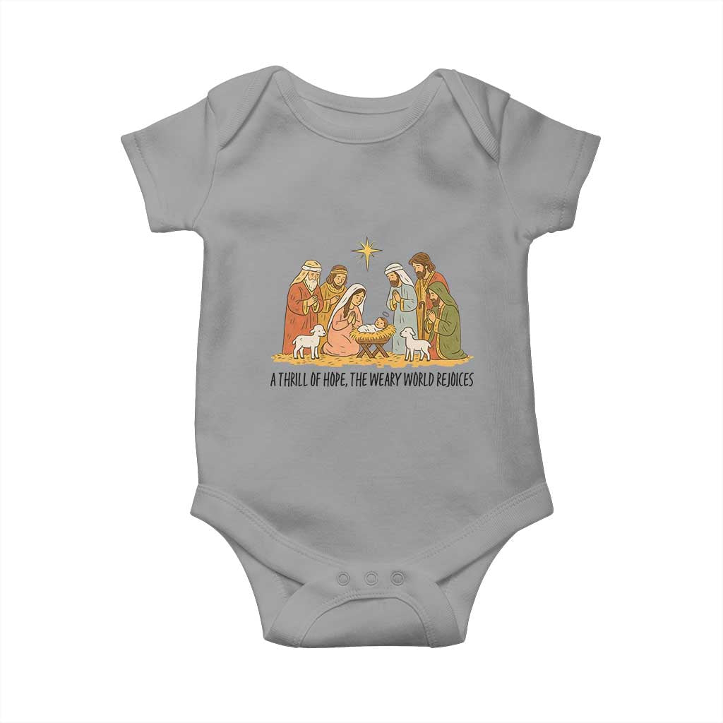 Nativity Scene Christmas Baby Onesie Baby Jesus Christian Faith - Wonder Print Shop