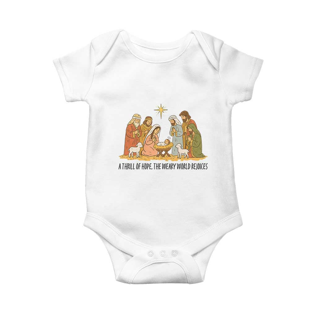 Nativity Scene Christmas Baby Onesie Baby Jesus Christian Faith - Wonder Print Shop