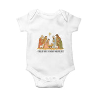 Nativity Scene Christmas Baby Onesie Baby Jesus Christian Faith - Wonder Print Shop