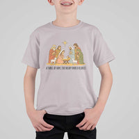 Nativity Scene Christmas T Shirt For Kid Baby Jesus Christian Faith - Wonder Print Shop
