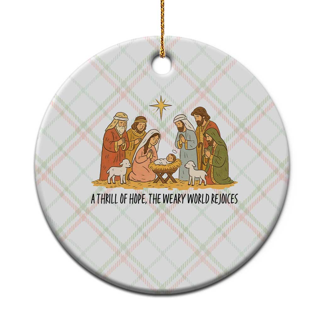 Nativity Scene Xmas Ceramic Ornament Baby Jesus Christian Faith - Wonder Print Shop