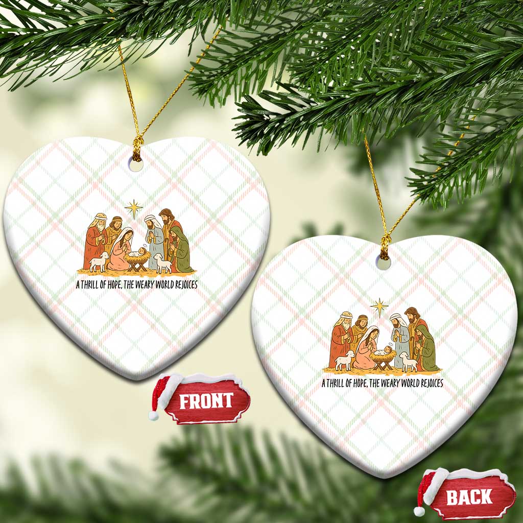 Nativity Scene Xmas Ceramic Ornament Baby Jesus Christian Faith - Wonder Print Shop