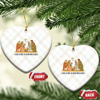 Nativity Scene Xmas Ceramic Ornament Baby Jesus Christian Faith - Wonder Print Shop