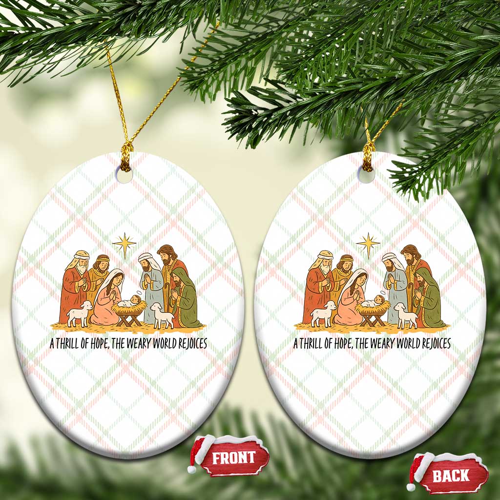 Nativity Scene Xmas Ceramic Ornament Baby Jesus Christian Faith - Wonder Print Shop