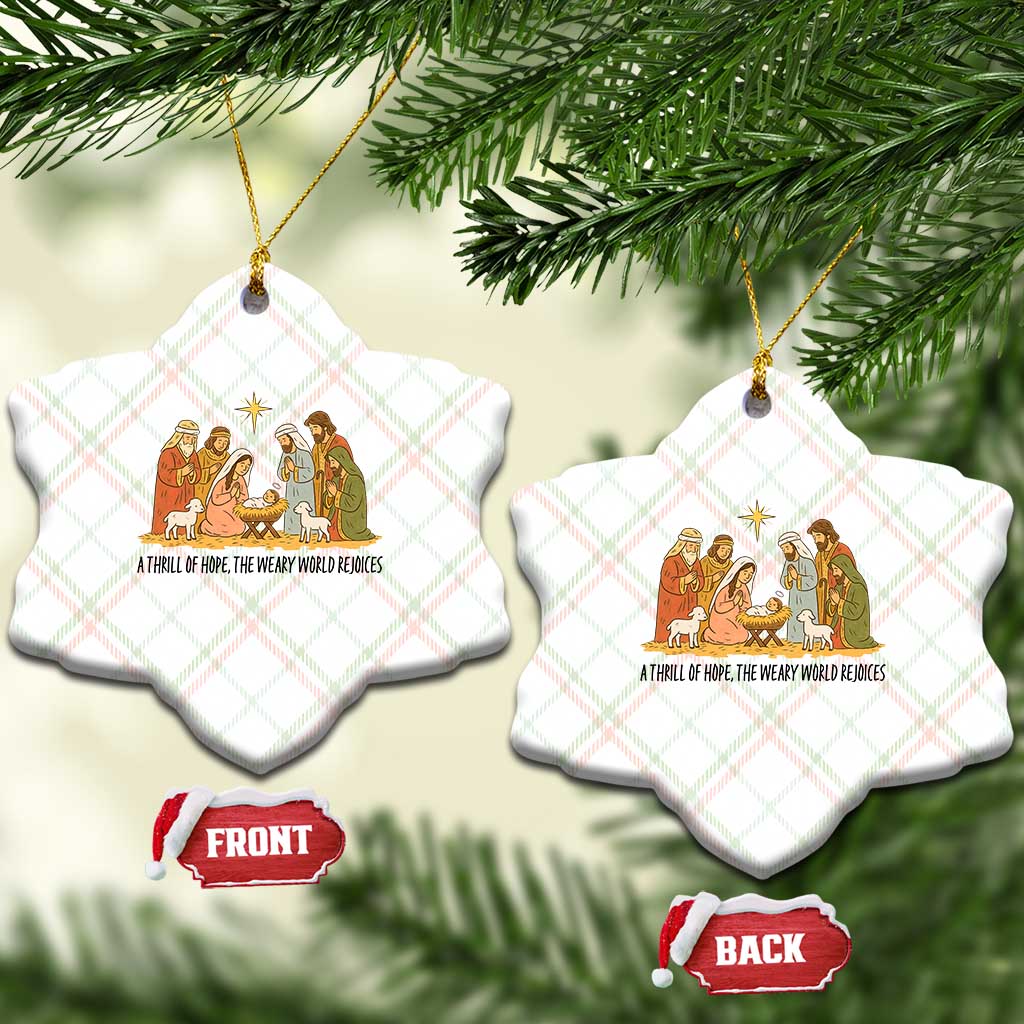 Nativity Scene Xmas Ceramic Ornament Baby Jesus Christian Faith - Wonder Print Shop