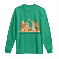 Nativity Scene Christmas Long Sleeve Shirt Baby Jesus Christian Faith - Wonder Print Shop