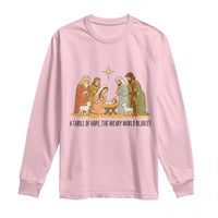 Nativity Scene Christmas Long Sleeve Shirt Baby Jesus Christian Faith - Wonder Print Shop