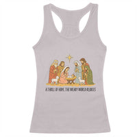 Nativity Scene Christmas Racerback Tank Top Baby Jesus Christian Faith - Wonder Print Shop
