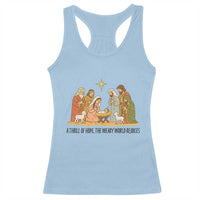 Nativity Scene Christmas Racerback Tank Top Baby Jesus Christian Faith - Wonder Print Shop