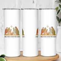 Nativity Scene Christmas Skinny Tumbler Baby Jesus Christian Faith - Wonder Print Shop