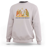 Nativity Scene Christmas Sweatshirt Baby Jesus Christian Faith - Wonder Print Shop