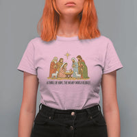 Nativity Scene Christmas T Shirt For Women Baby Jesus Christian Faith - Wonder Print Shop