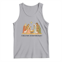 Nativity Scene Christmas Tank Top Baby Jesus Christian Faith - Wonder Print Shop