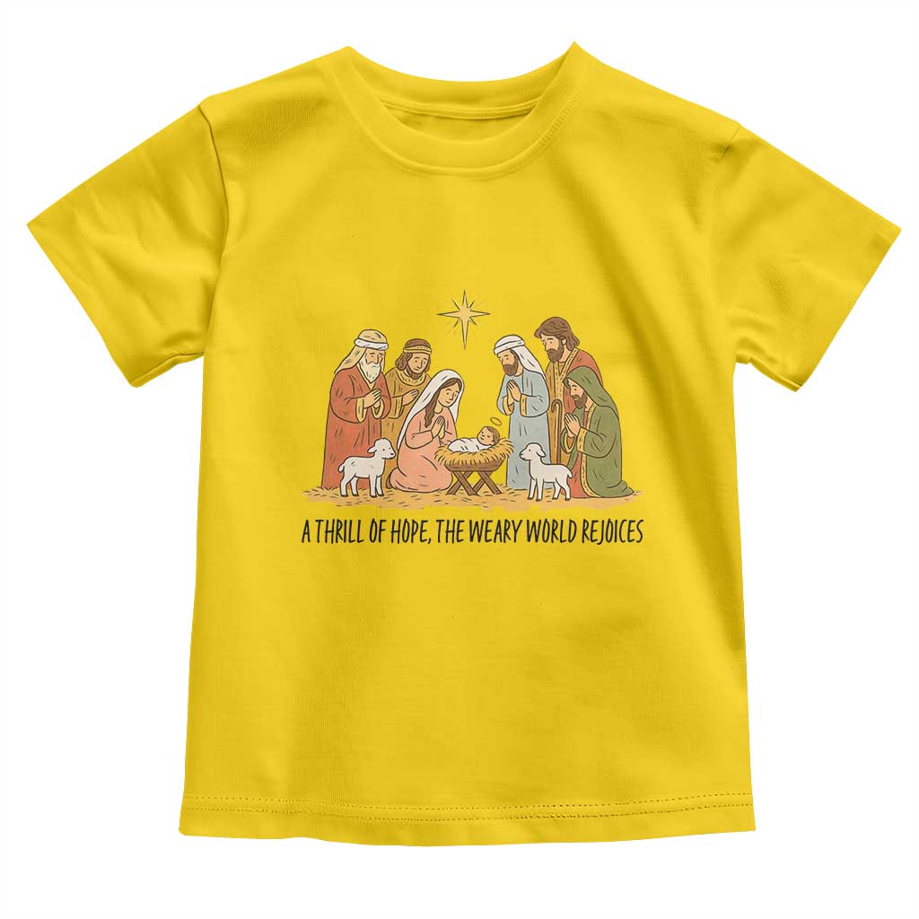 Nativity Scene Christmas Toddler T Shirt Baby Jesus Christian Faith - Wonder Print Shop