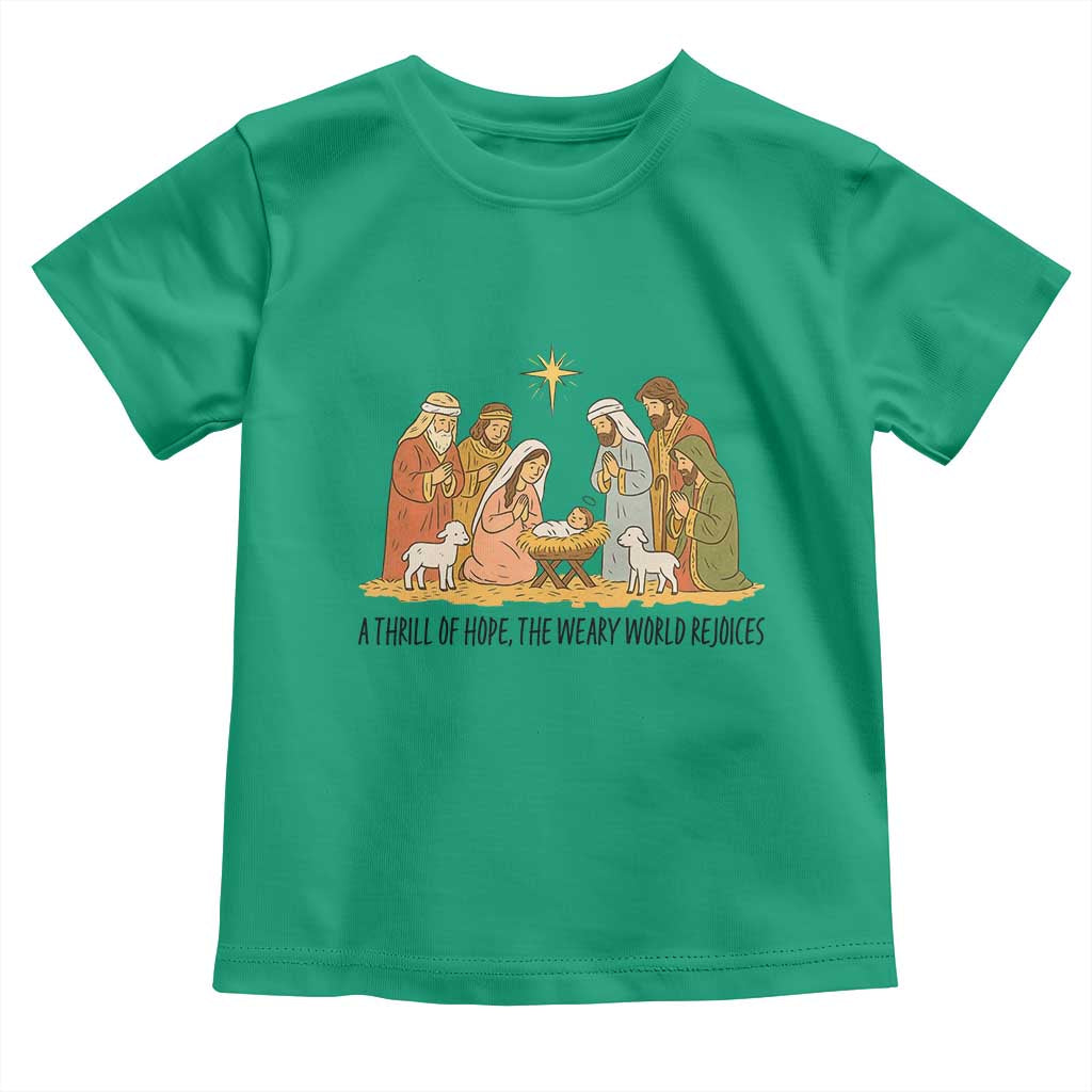 Nativity Scene Christmas Toddler T Shirt Baby Jesus Christian Faith - Wonder Print Shop