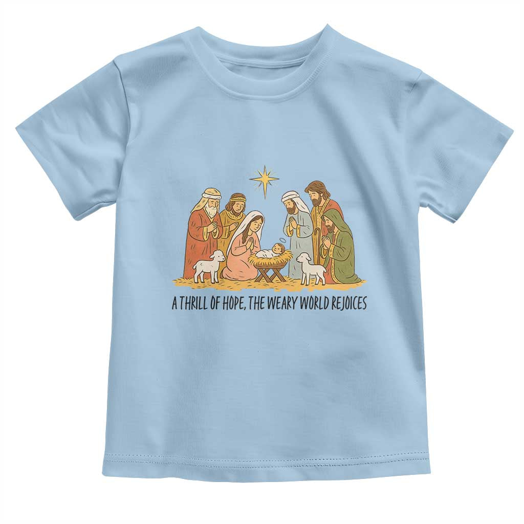 Nativity Scene Christmas Toddler T Shirt Baby Jesus Christian Faith - Wonder Print Shop